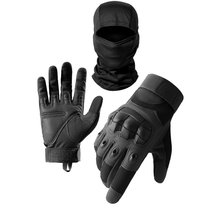 Motorcycle Gear Full Set - 1 セットメンズオートバイフェイスマスク & 手袋タッチスクリーンバイクモトクロス乗馬手袋保護具フルフィンガーサイクリングセット