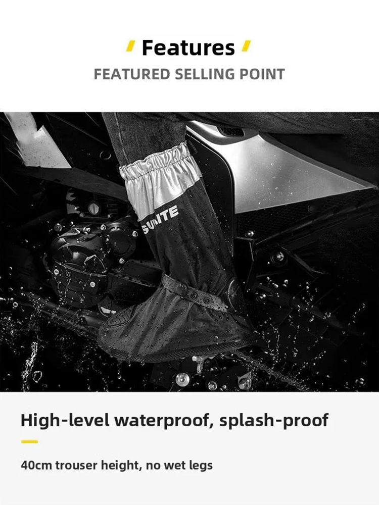 Motorcycle Gear Outfit - オートバイ防水衣装靴カバーバイクライダーアクセサリー滑り止め厚みのある耐摩耗性屋外フットギアレインブーツ