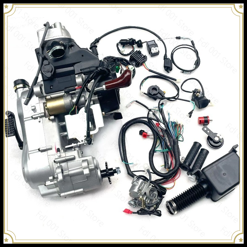 Motorcycle Gear - GY6連続可変速内蔵リバースギア四輪ATVスチールチューブカートバイク150-200ccエンジン
