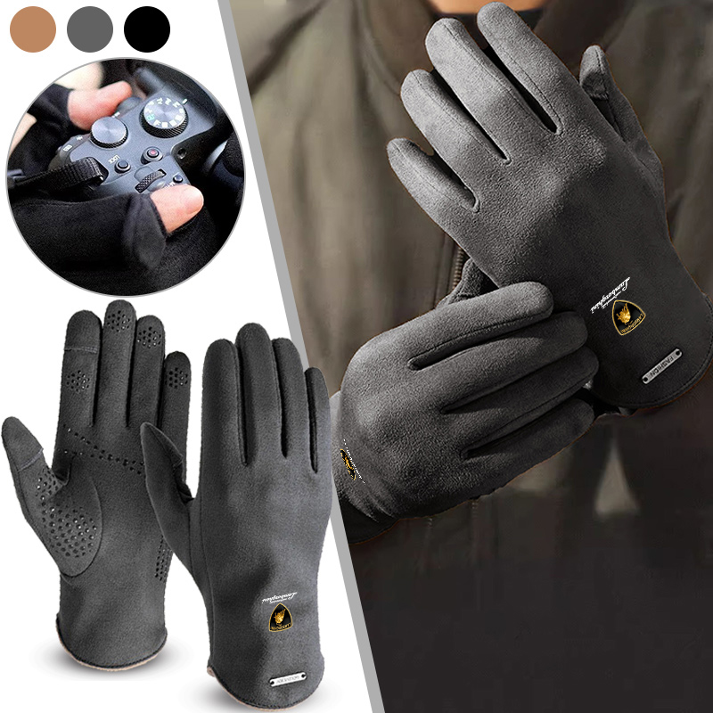 Motorcycle Gear Gloves - StickerWarm ドライビングオートバイ乗馬用滑り止めフリップカバーグローブ ランボルギーニ LP570 LP610 ウルス