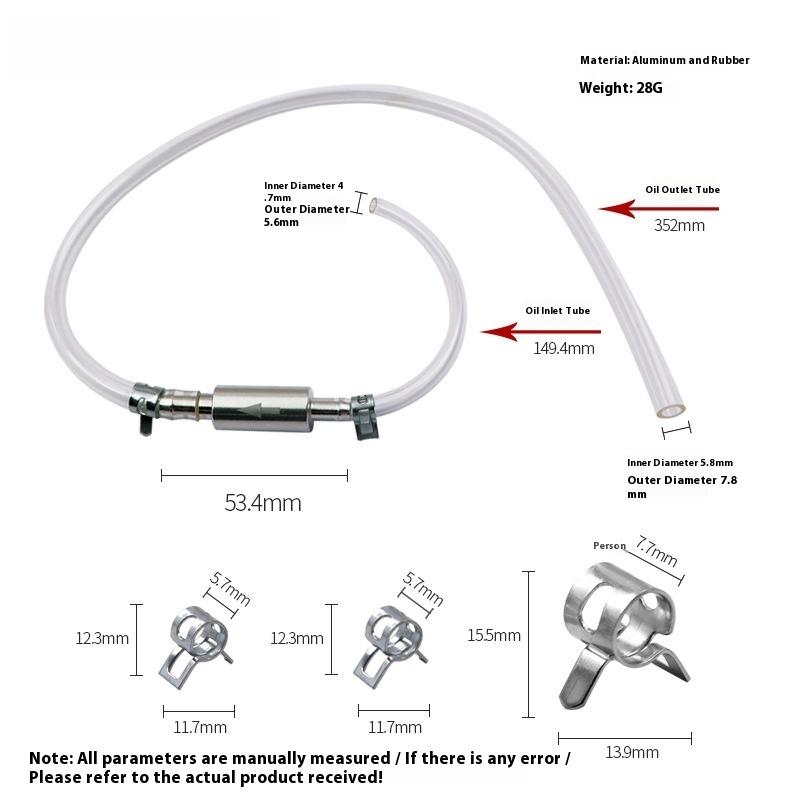 Motorcycle Gear Jammer - 1 セット耐久性のあるブリーダー流体ホース油圧クラッチバルブチューブキットオートバイブレーキブリーディングオイル交換ポンプツール