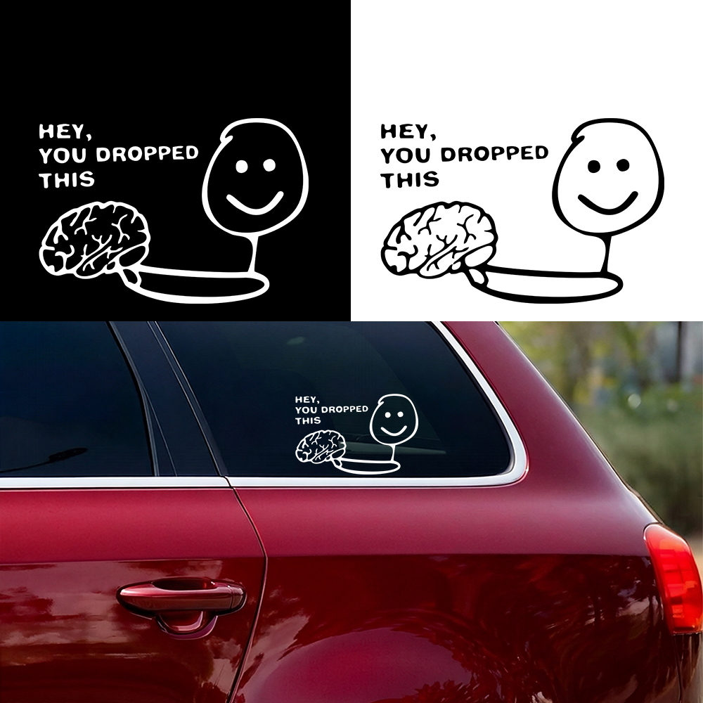 Motorcycle Gear Auto - 車体窓ドアステッカー「Hey You Dropped This」防水ビニールデカール自動車オートバイ自転車カートスタイリング装飾アクセサリー