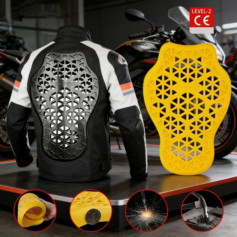 Motorcycle Gear - オートバイ用保護具セット：背中、肩、肘プロテクター5個；膝と腰プロテクター4個の安全パッド