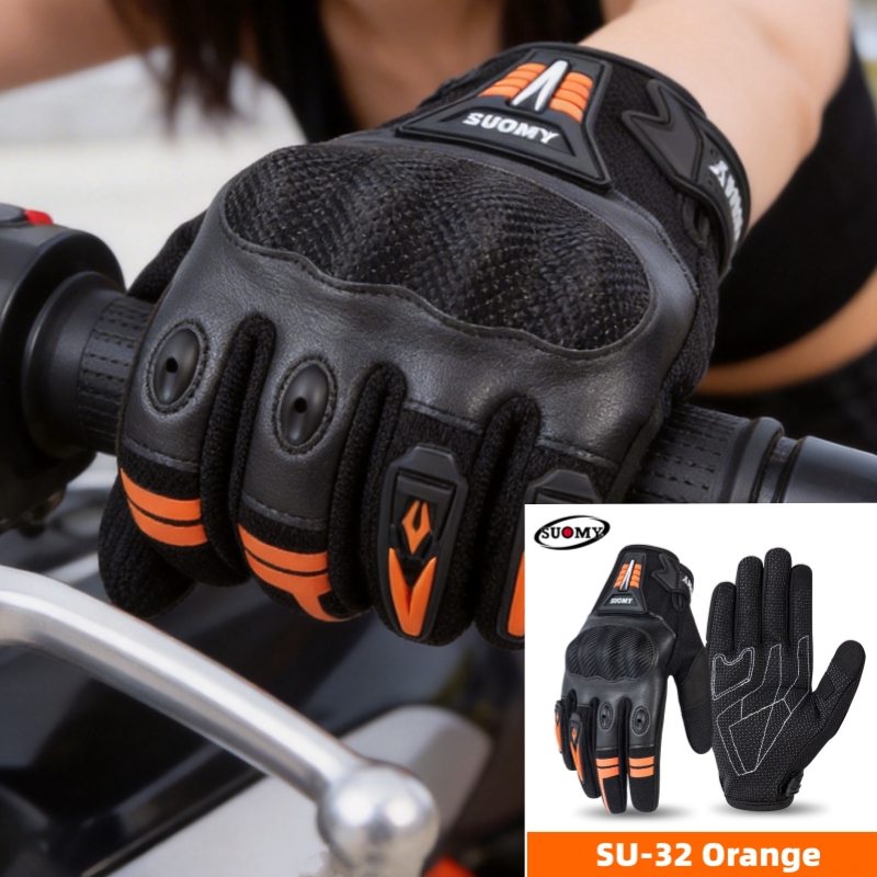 Xxl Motorcycle Gear - SUOMY 夏用オートバイグローブ フルフィンガー フルパーム ノンスリップ モトバイカー