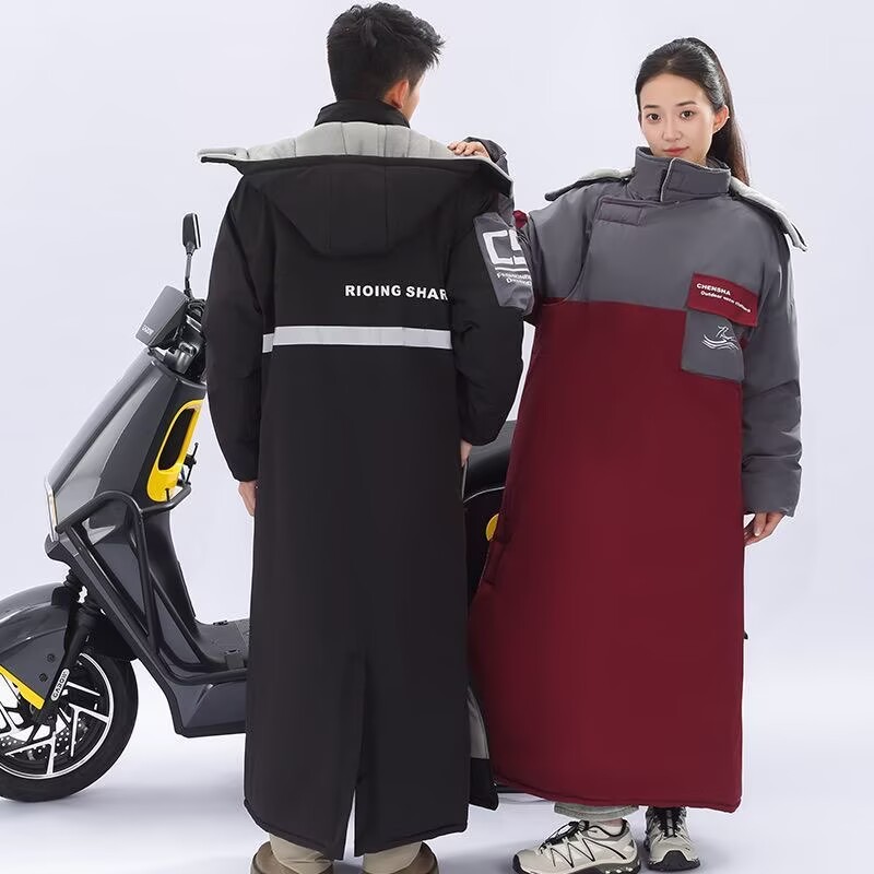Motorcycle Gear For Winter - ワンピース型バイク用防寒ロングフリーススノーモービルジャケット 防風防水 厚手冬用ライディングギア