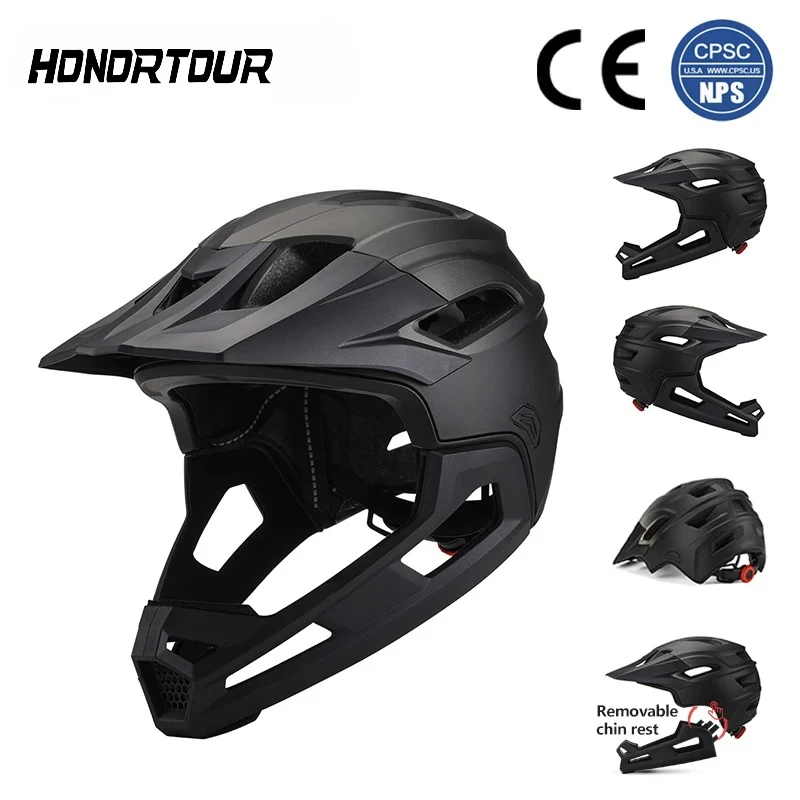 Motorcycle Gear Kids - Eastinear 大人用 Mtb ヘルメット自転車フルフェイス取り外し可能なワンピースオートバイ乗馬安全ヘルメット頭部保護屋外
