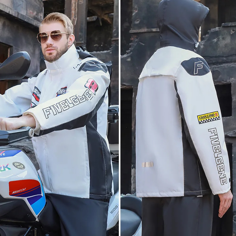 バイク乗車用分割レインコートセット メンズ＆レディース 防水 - Motorcycle Gear Full Set のレビューと価格