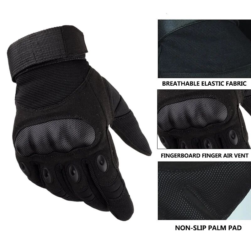 滑り止めフルフィンガー戦術手袋男性と女性運転乗馬狩猟オートバ - Motorcycle Gear Gloves のレビューと価格