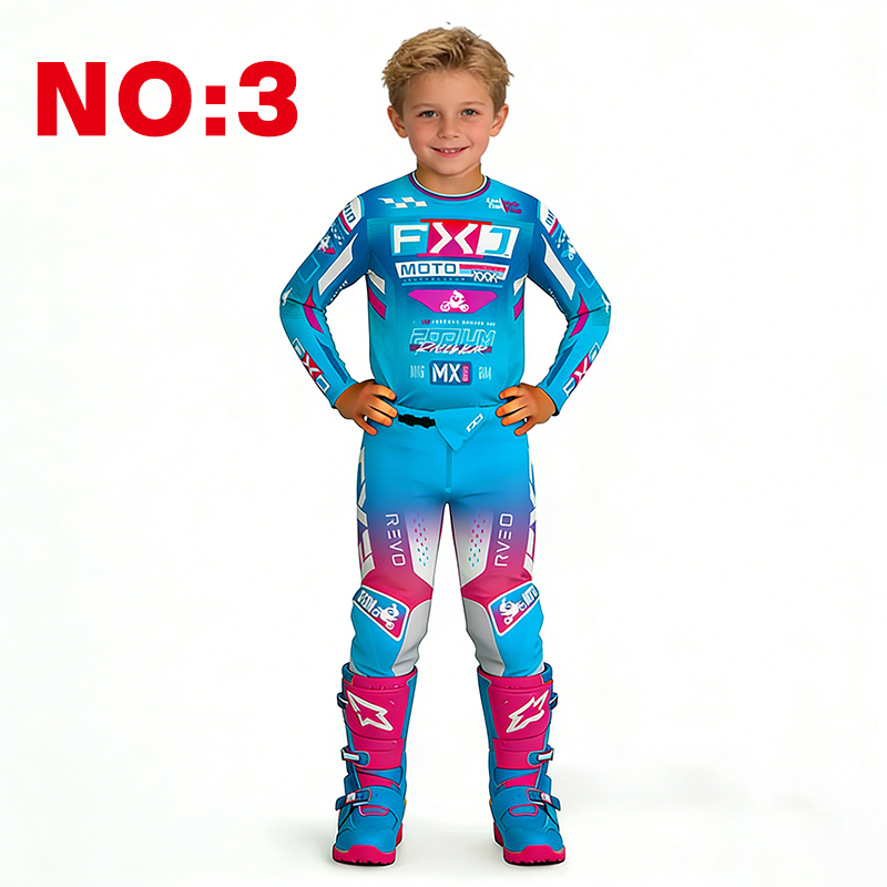 モトクロス子供用セット オートバイジャージ＆パンツ キッズ服 - Motorcycle Gear Kids のレビューと価格