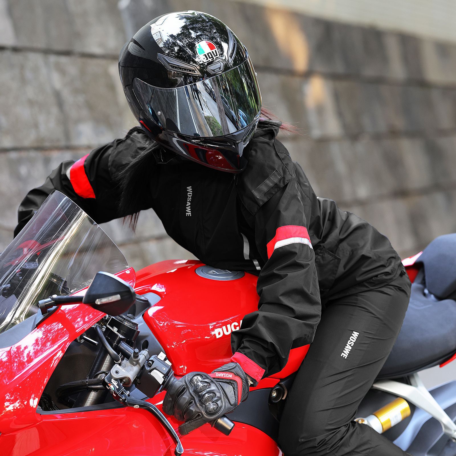 WOSAWE メンズバイク用レインスーツ 防水 厚手 プラス - Motorcycle Gear Full Set のレビューと価格