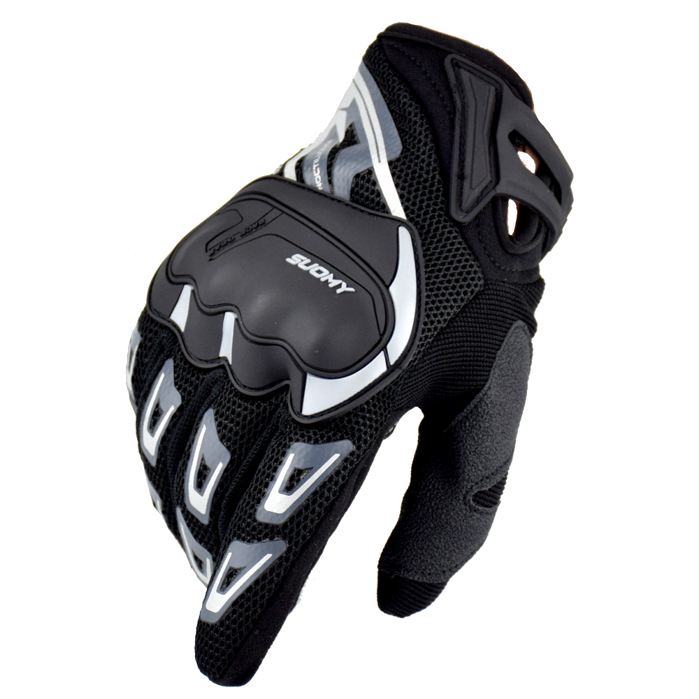 Suomy通気性のあるフルフィンガーレーシンググローブ品質の - Motorcycle Gear Gloves のレビューと価格