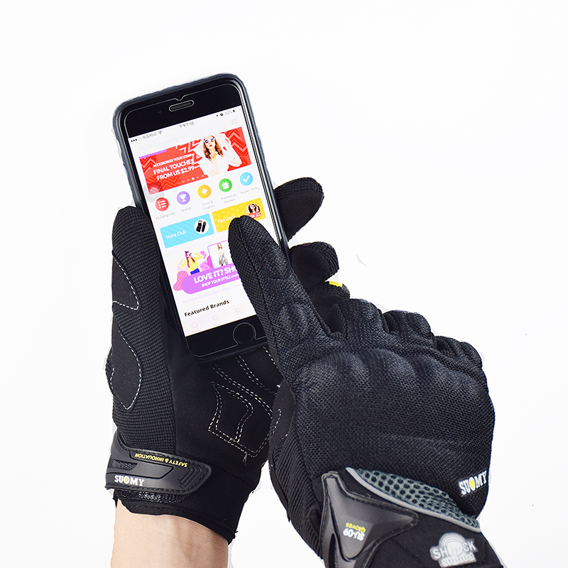 Suomy通気性のあるフルフィンガーレーシンググローブ品質の - Motorcycle Gear Gloves のレビューと価格