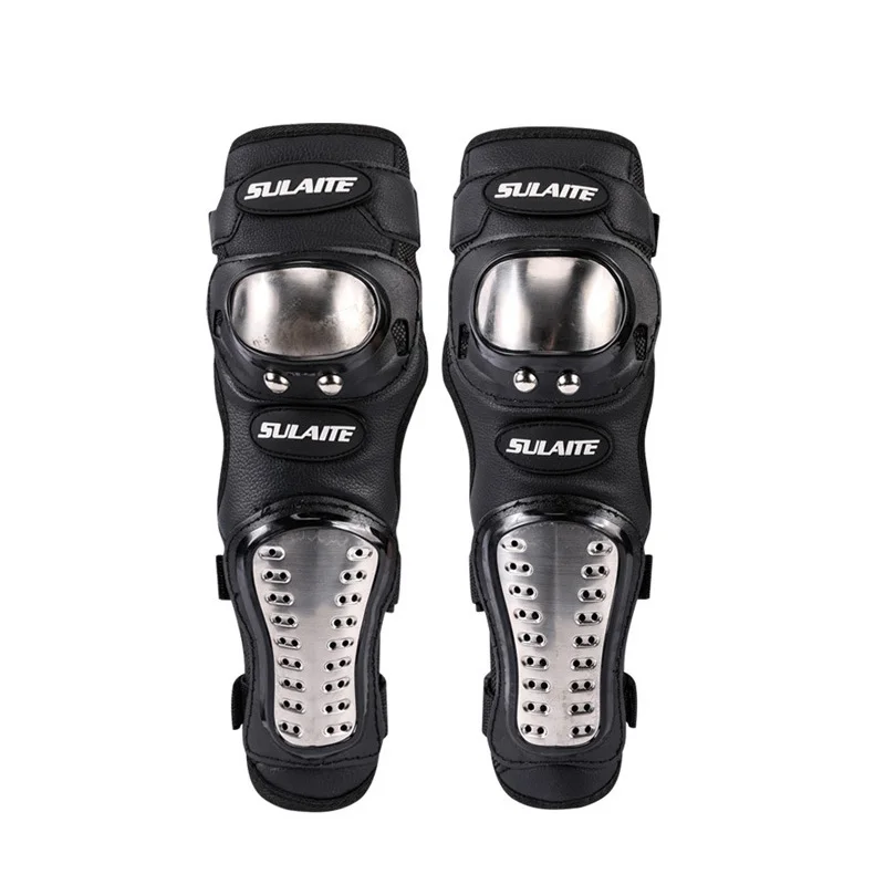 4 ピース/セットオートバイニーパッドステンレス鋼モト肘膝パ - Motorcycle Gear For Sale のレビューと価格