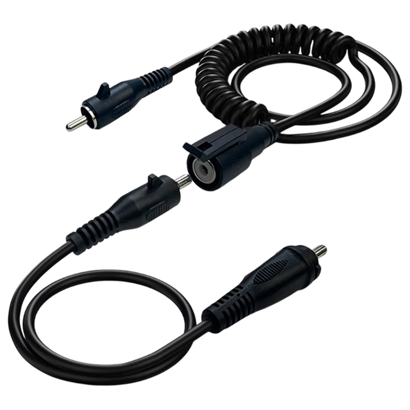 ヘルメット加熱ケーブルハーネス 12V コイル状電源リード  - Motorcycle Gear For Winter のレビューと価格