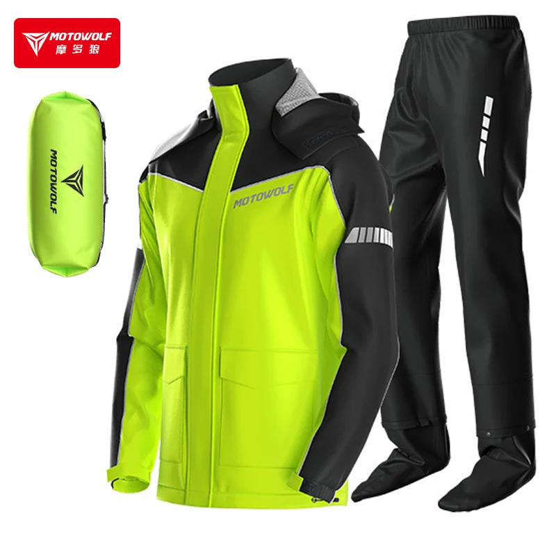 MOTOWOLF バイク用レインコートアクセサリー 防水レイ - Motorcycle Gear Mens のレビューと価格