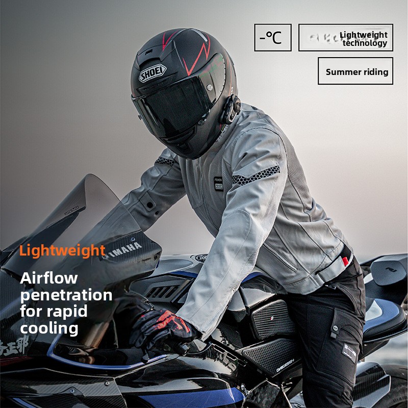 オートバイジャケット夏ソフトメッシュプロテクターギア通気性ラ - Motorcycle Gear Outfit のレビューと価格