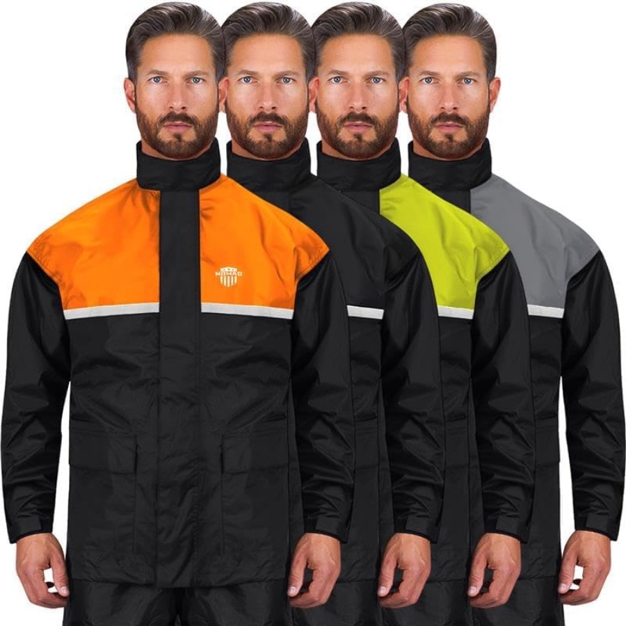 防水オートバイレインスーツ、2ピース反射材付き、軽量ライディ - Motorcycle Gear Hoodie のレビューと価格