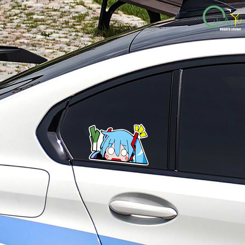 漫画アニメ緑髪の少女ネギ反射カーステッカーオートバイ自動車モ - Motorcycle Gear Auto のレビューと価格