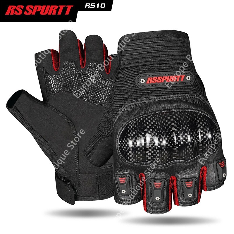 2026 夏ハーフフィンガーオートバイグローブ本物のヤギ革カ - Motorcycle Gear Gloves のレビューと価格