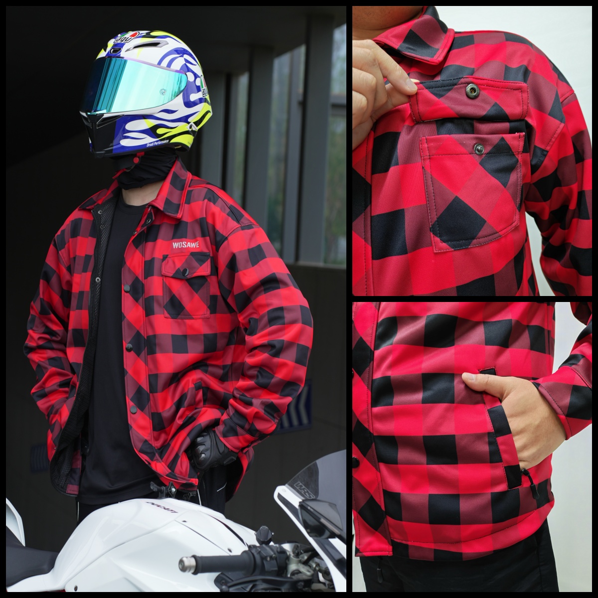WOSAWE 暖かいオートバイジャケット冬モトクロスライディ - Motorcycle Gear For Winter のレビューと価格
