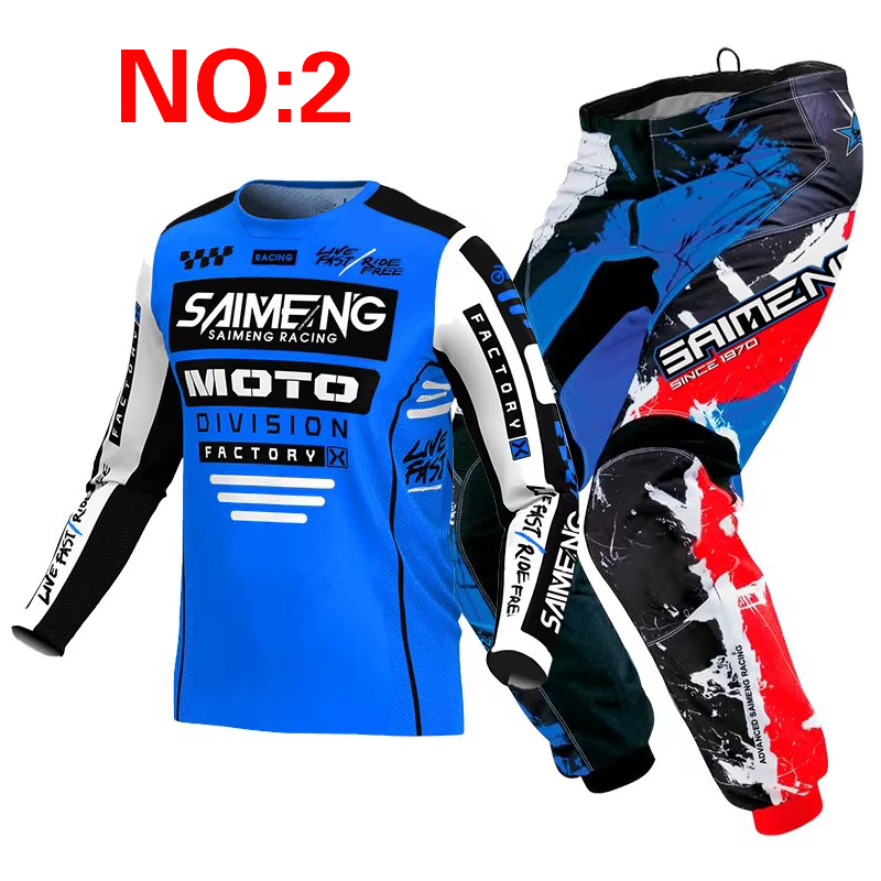 モトクロス子供用セット オートバイジャージとパンツ キッズ服 - Motorcycle Gear Kids のレビューと価格