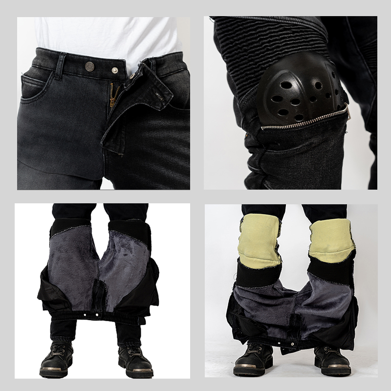 冬用バイクパンツ 暖かい メンズ ケブラー ジーンズ アウト - Motorcycle Gear For Winter のレビューと価格