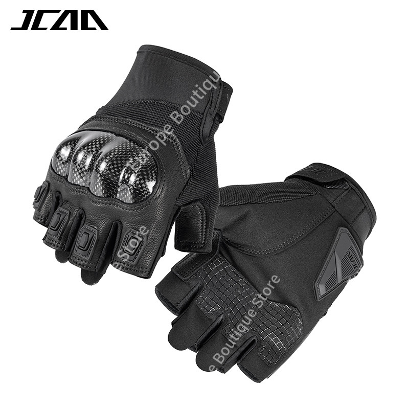 2026 新しい夏ハーフフィンガーオートバイグローブ本革通気 - Motorcycle Gear Gloves のレビューと価格