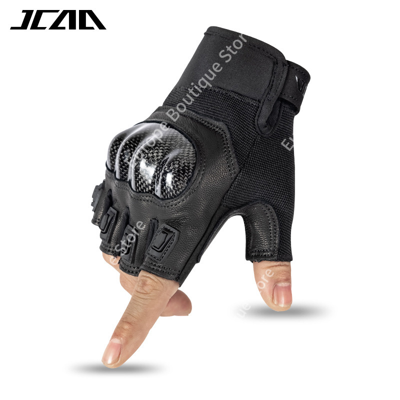 2026 新しい夏ハーフフィンガーオートバイグローブ本革通気 - Motorcycle Gear Gloves のレビューと価格