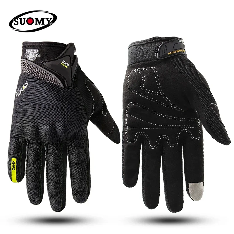 Suomy-通気性のあるフルフィンガーレーシングバイクグロー - Motorcycle Gear Gloves のレビューと価格