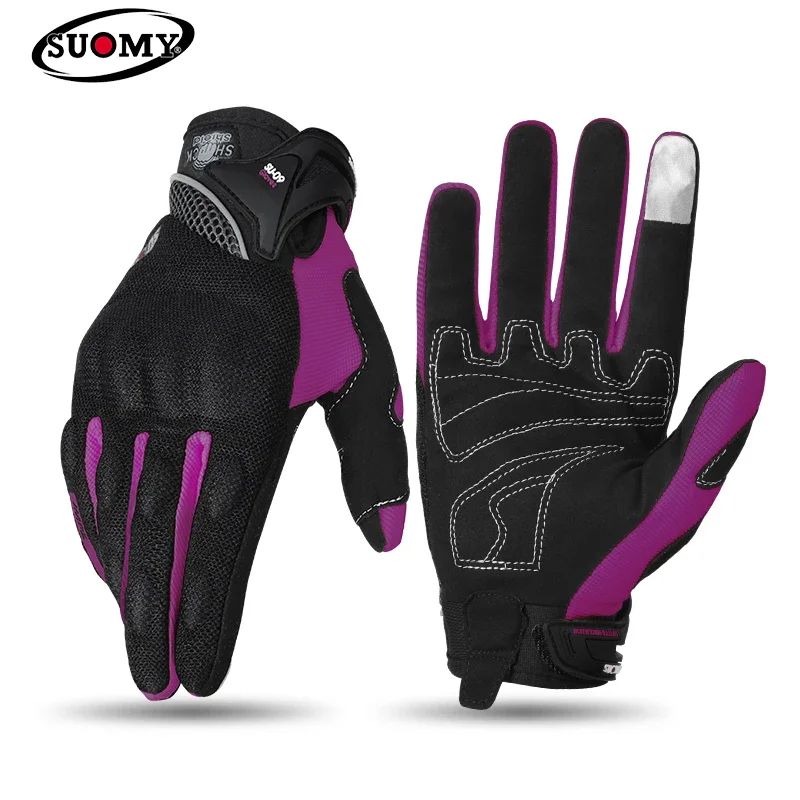 Suomy-通気性のあるフルフィンガーレーシングバイクグロー - Motorcycle Gear Gloves のレビューと価格