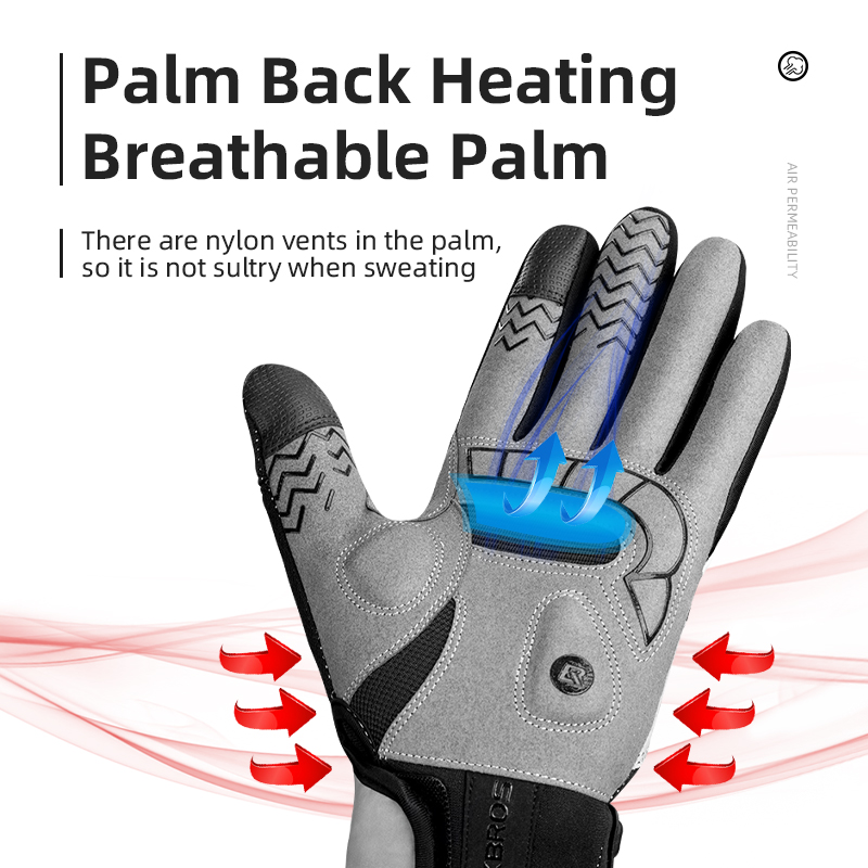 Rockbros-サイクリング用の電気加熱冬用グローブ、タッ - Motorcycle Gear Gloves のレビューと価格