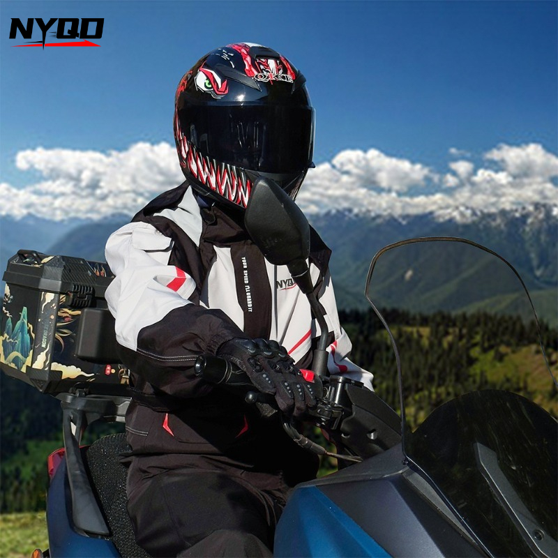オートバイレインスーツ防水ライディングギア、メンズ用バイクレ - Motorcycle Gear Full Set のレビューと価格