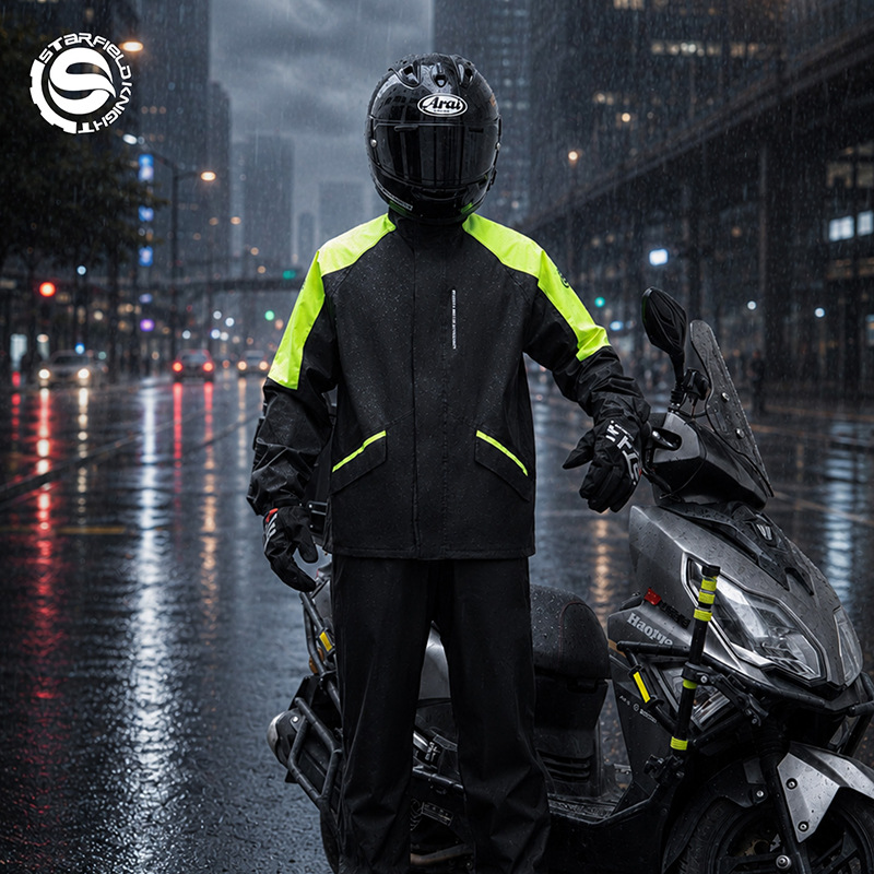男女兼用レインスーツジャケット＆パンツ 反射材付きバイク用レ - Motorcycle Gear Mens のレビューと価格