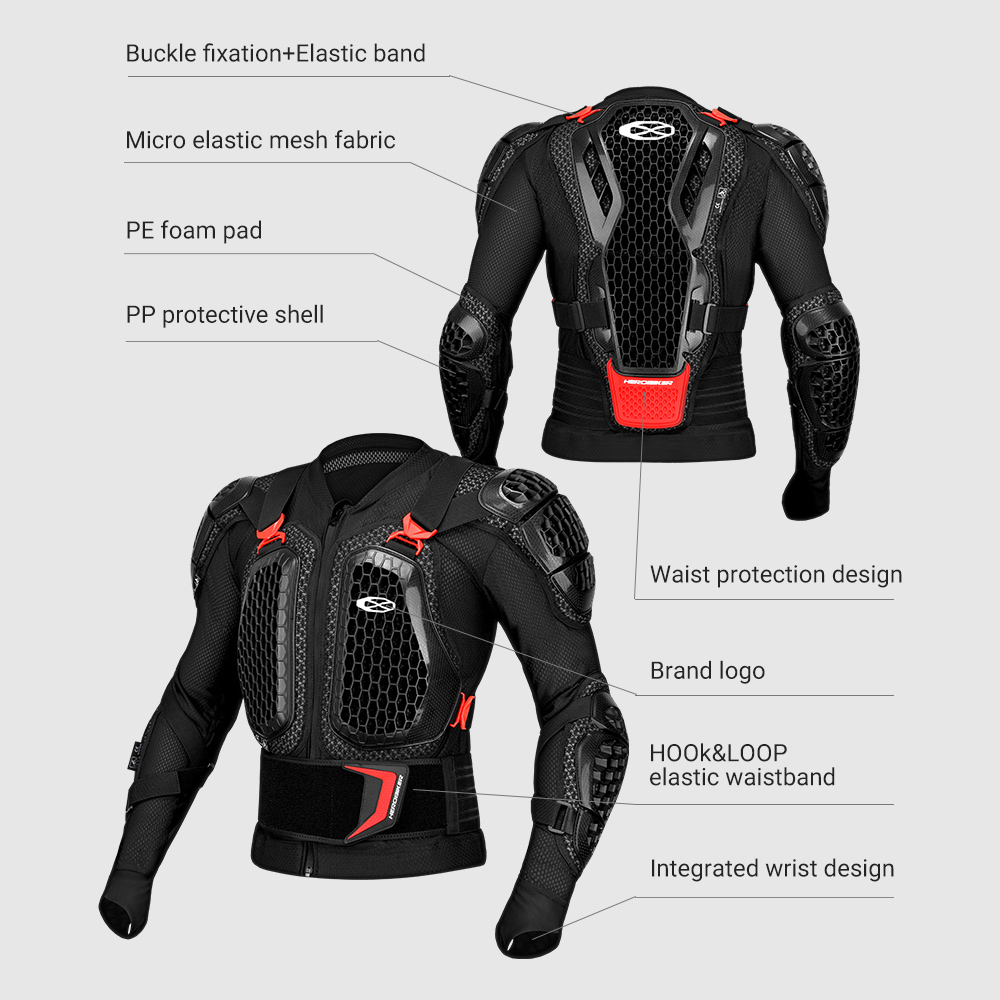 夏通気性オートバイジャケットフルボディアーマー男性オートバイ - Motorcycle Gear Mens のレビューと価格