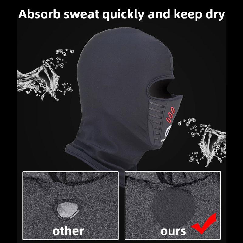 夏冬兼用暖かいフリース素材バイク用フェイスマスク、防塵・防風 - Motorcycle Gear For Winter のレビューと価格