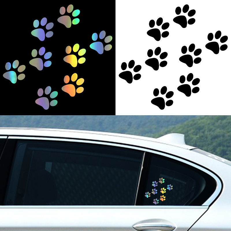 1pc 猫の足跡車のステッカー 11.4 × 11 センチメ - Motorcycle Gear Auto のレビューと価格