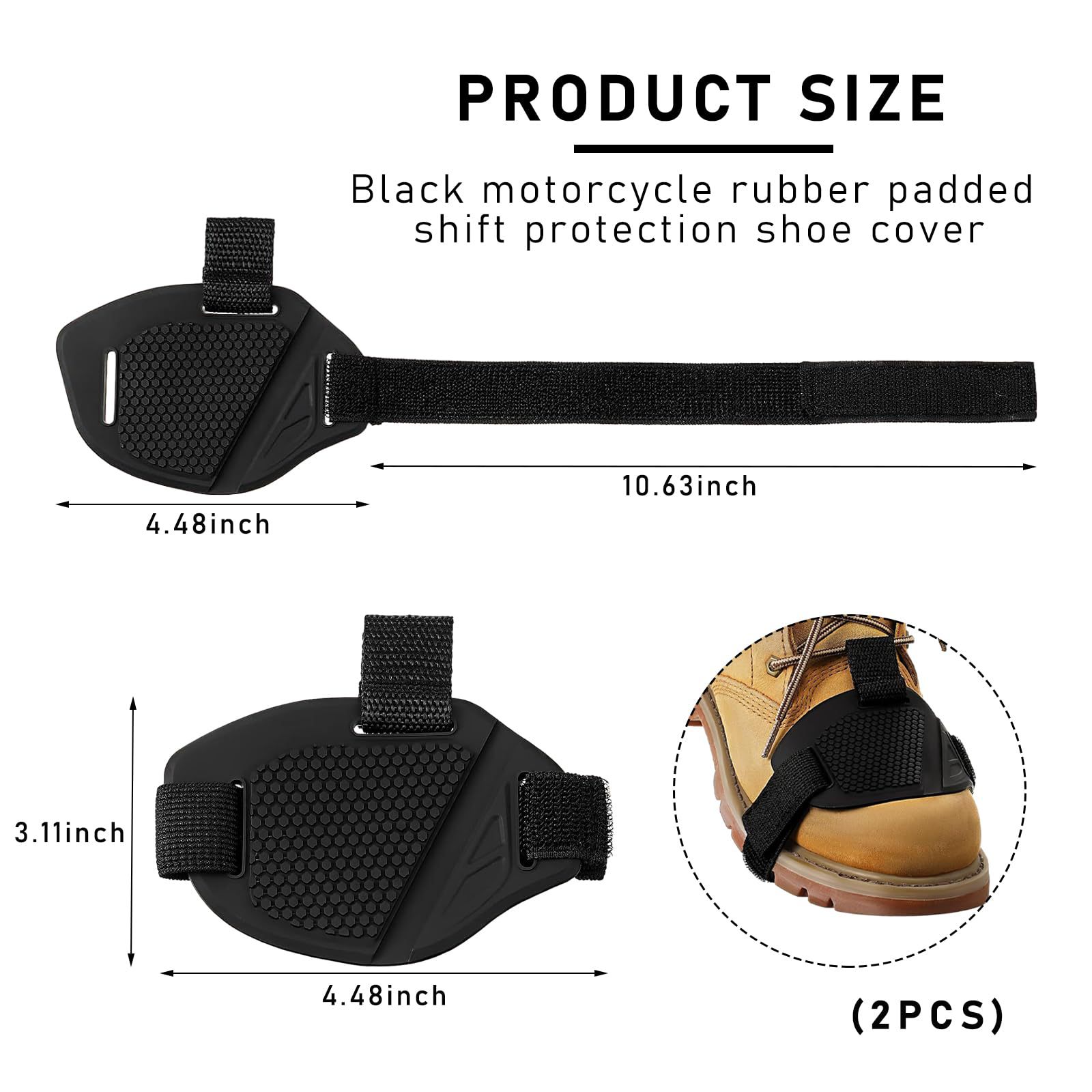 ハニカム滑り止めギアシフトシューパッド、オートバイシフトレバ - Motorcycle Gear Cover のレビューと価格